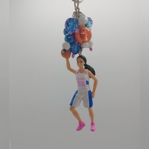 Barbie Basketball Player Purse Charm Backpack Keychain Gift Sports Handmade OOAK